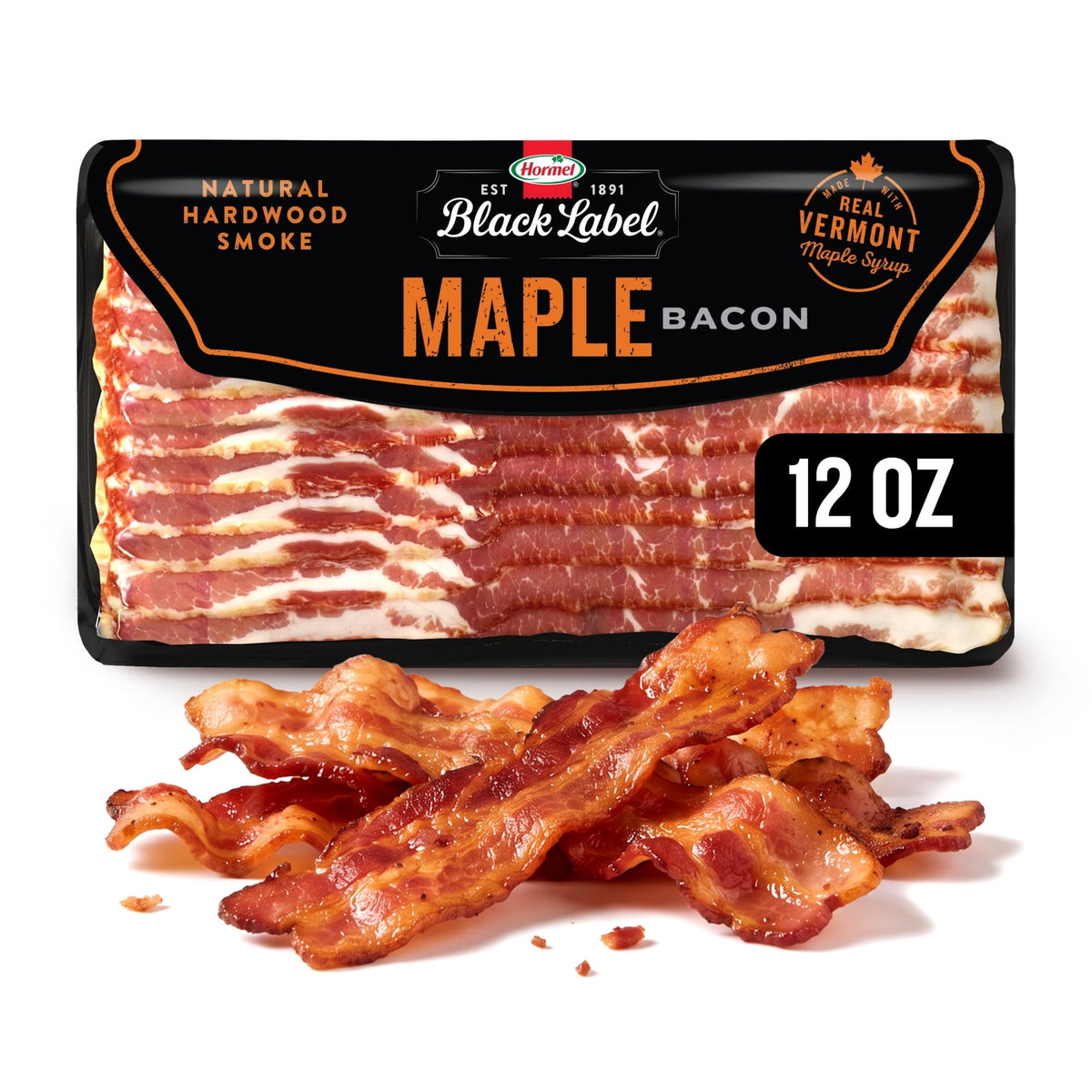 Hormel Refrigerated BLACK LABEL Maple Bacon, 12 oz
