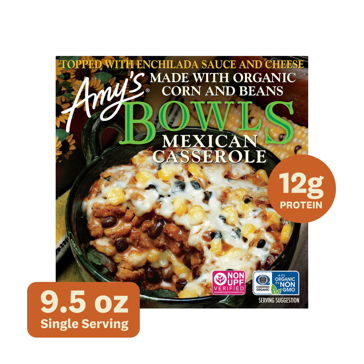Amy's Kitchen Frozen Mexican Casserole Bowl, 9.5 oz