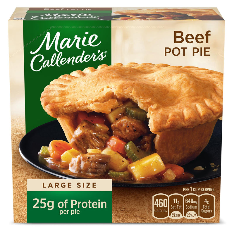 Marie Callender's Beef Pot Pie, Large Size, Frozen Meal, 15 oz. — package