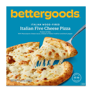 bettergoods Frozen Italian Wood-Fired Five Cheese Pizza, 15.6 oz