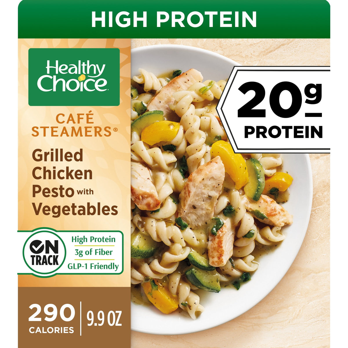 Healthy Choice Frozen Cafe Steamers Grilled Chicken Pesto With Vegetables, 9.9 oz