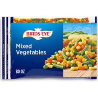 Birds Eye Mixed Vegetables, Corn, Carrots, Green Beans & Peas, Frozen Vegetables, 80 oz. Bag — package