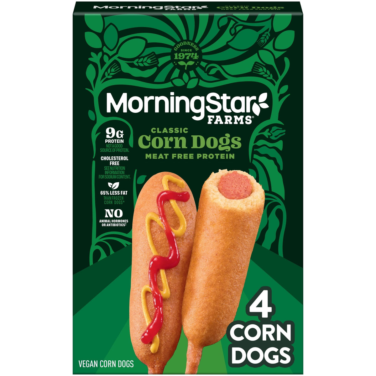 MorningStar Farms Frozen Plant Based Corn Dogs Classic, 10 oz, 4 ct