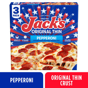 Jack's Frozen Original Thin Crust Pizza Pepperoni and Cheese, 43.1 oz, 3 ct