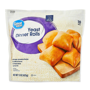 Great Value Frozen Yeast Dinner Rolls, 15 oz, 10 ct