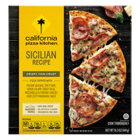 California Pizza Kitchen Frozen Pizza Thin Crust Sicilian Pizza, 15.5 oz — package