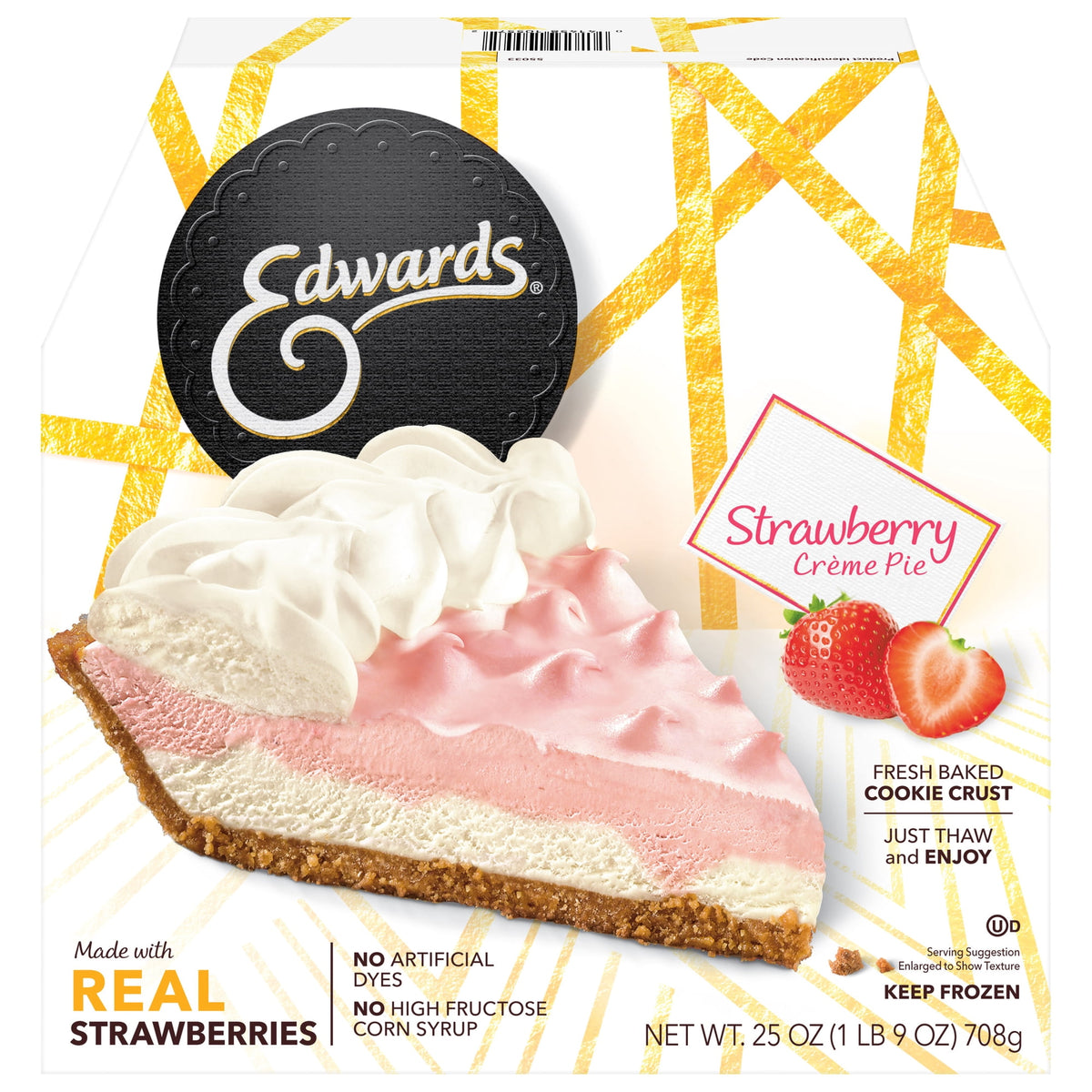 Edwards Frozen Strawberry Crème Dessert Pie, 25.01 oz