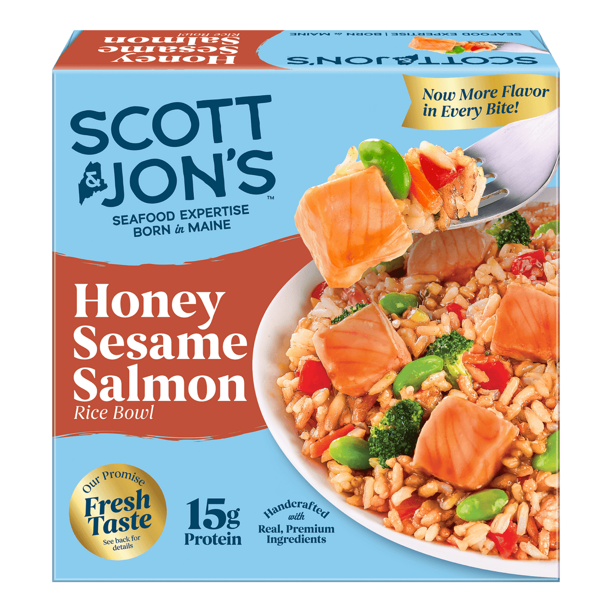 Scott & Jon's Frozen Honey Sesame Salmon Rice Bowl, 9.6 oz