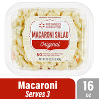 Freshness Guaranteed Original Macaroni Salad, Ready to Serve, 16 oz Small Tub (Refrigerated) — package