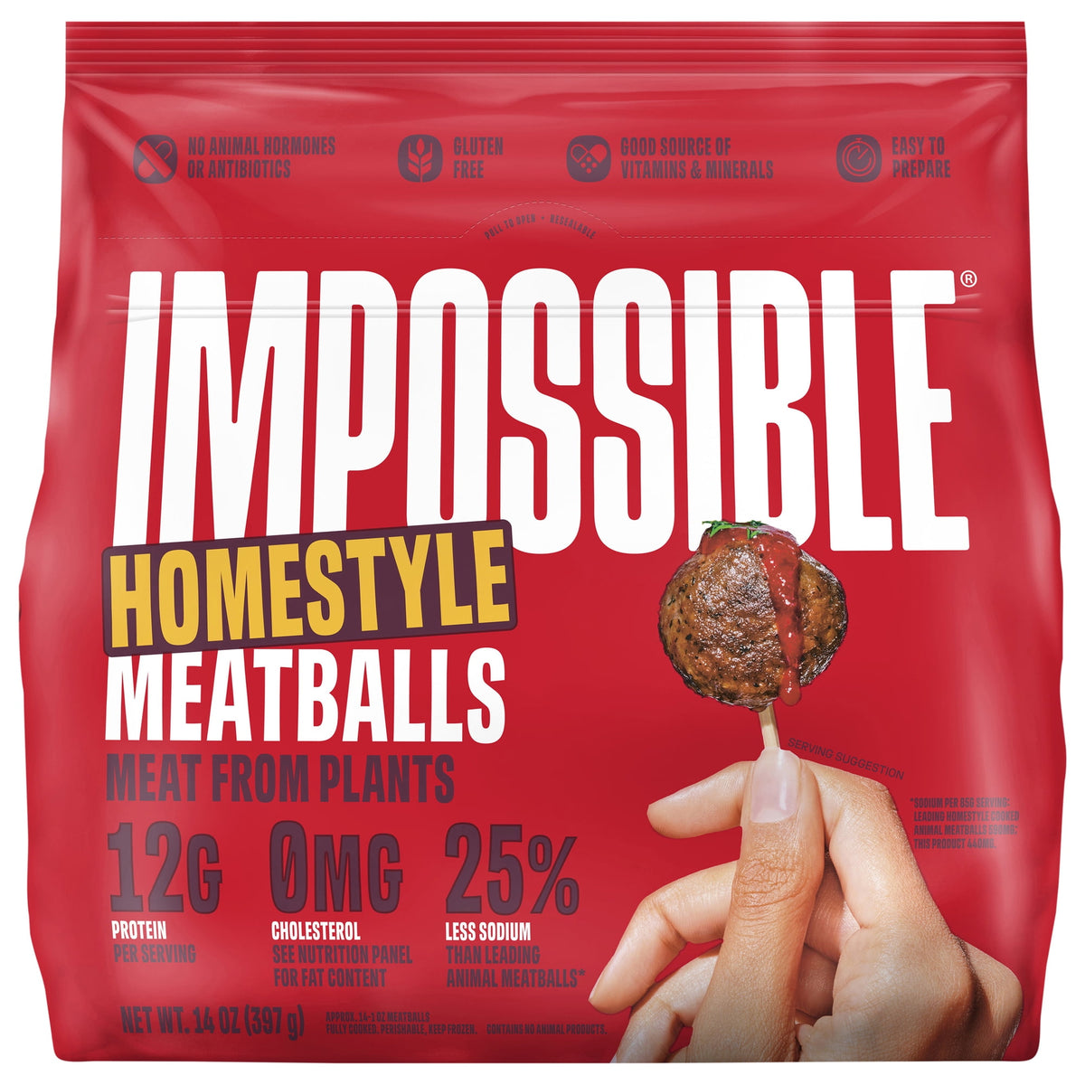 Impossible Frozen Meatballs Homestyle, 14 oz