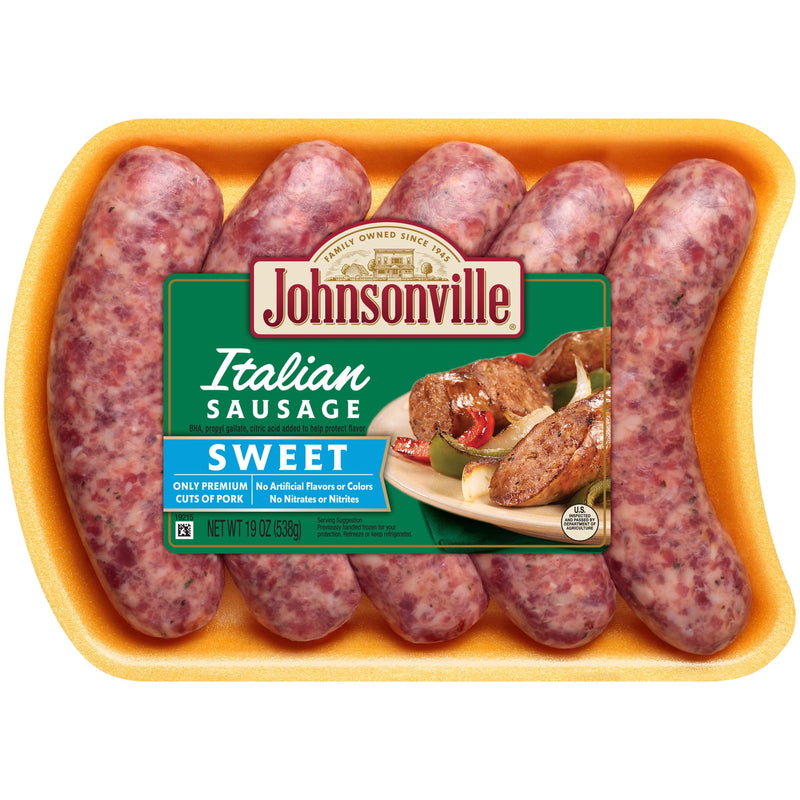 Johnsonville Sweet Italian Pork Sausage Links, 19 oz (5 Count) Refrigerated — package