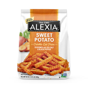 Alexia Frozen Sweet Potato Crinkle Cut Fries Sea Salt & Black Pepper, 20 oz