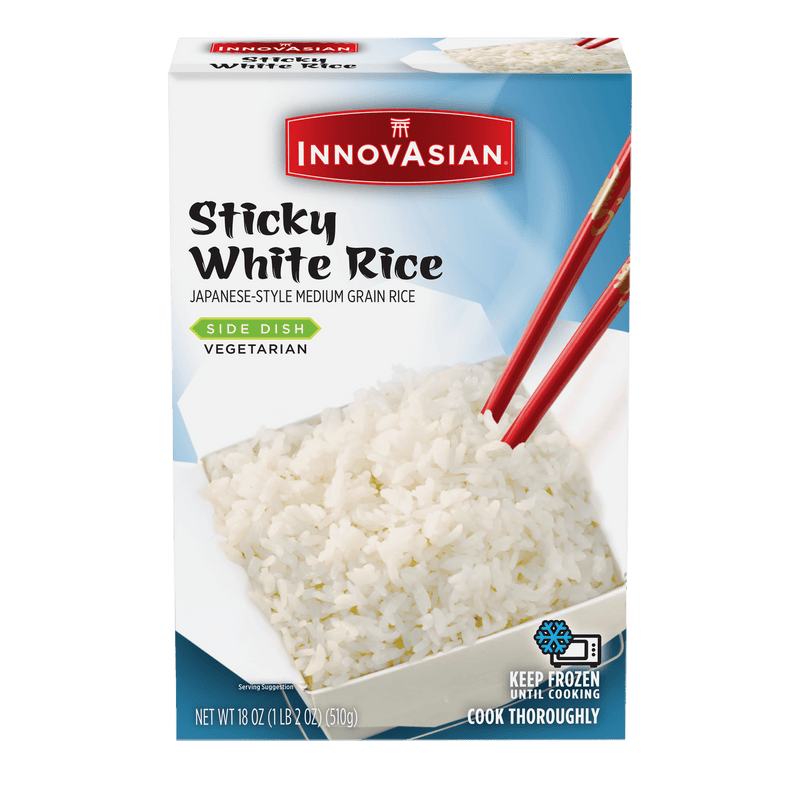 InnovAsian Sticky White Rice, 18 oz (Frozen) — package