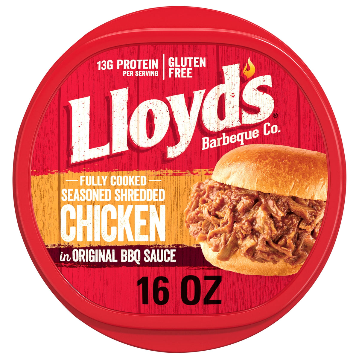 Lloyd's Refrigerated Shredded Chicken in Barbecue Sauce, 16 oz