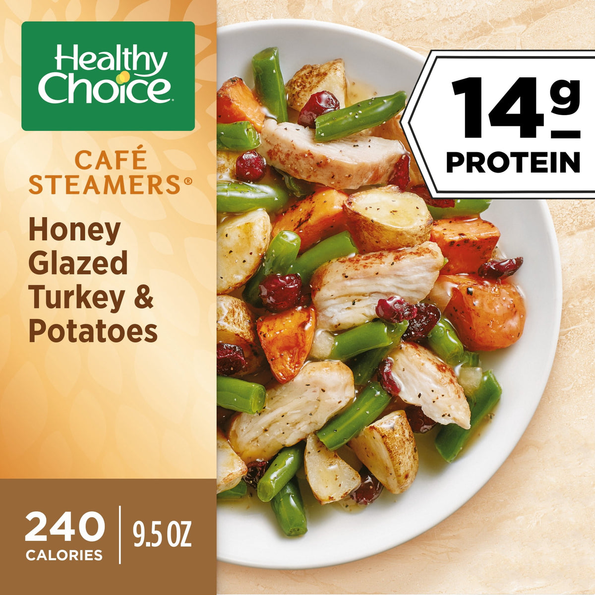 Healthy Choice Frozen Cafe Steamers Honey Glazed Turkey & Potatoes, 9.5 oz