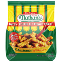 Nathan's Famous Jumbo Crinkle Cut French Fries, Frozen 28 oz Bag — package