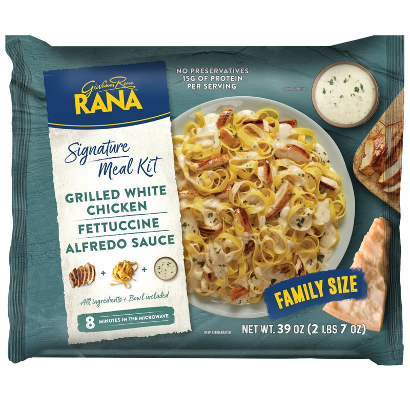 Giovanni Rana Fettuccine Chicken Alfredo Premium Meal Kit Tray (Family Size, 39oz), Refrigerated — package