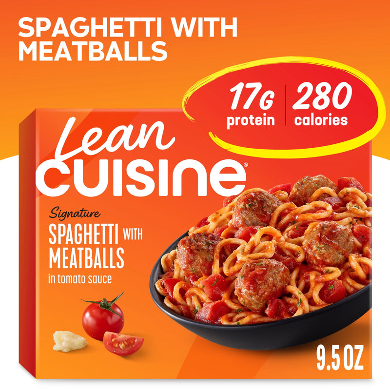 Lean Cuisine Spaghetti with Meatballs, Frozen Meal, 9.5 oz — package