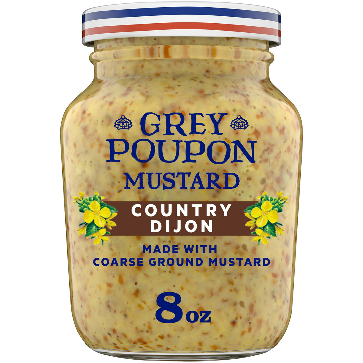 Grey Poupon Refrigerated Country Dijon Coarse Ground Mustard, 8 oz