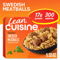 Lean Cuisine Swedish Meatballs, Frozen Meal, 9.125 oz — package