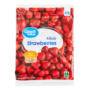 Great Value Frozen Whole Strawberries, 64 oz