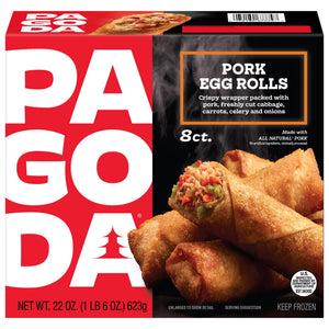 PAGODA Frozen Crunchy Crispy Pork Egg Rolls, 22.0 oz