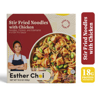 Esther Choi Stir Fried Noodles with Chicken, 10.8 oz (Frozen) — package