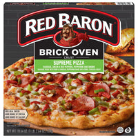 Red Baron Supreme Brick Oven Crust Frozen Pizza, 18.64 oz — package