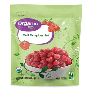 Great Value Frozen Organic Raspberries, 10 oz