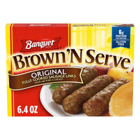 Banquet Brown 'N Serve Original Sausage Links, 6g Protein per Serving, Frozen Breakfast Sausage, 6.4 oz. — package