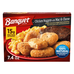 Banquet Frozen Chicken Nuggets With Mac & Cheese, 7.4 oz