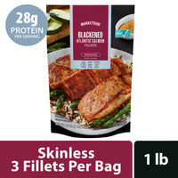 Marketside Blackened Atlantic Salmon, 1 lb Bag (Frozen) — package