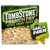 Tombstone Frozen Pizza French Fry Style Crust Garlic Parmesan Pizza, 16.9 oz — package