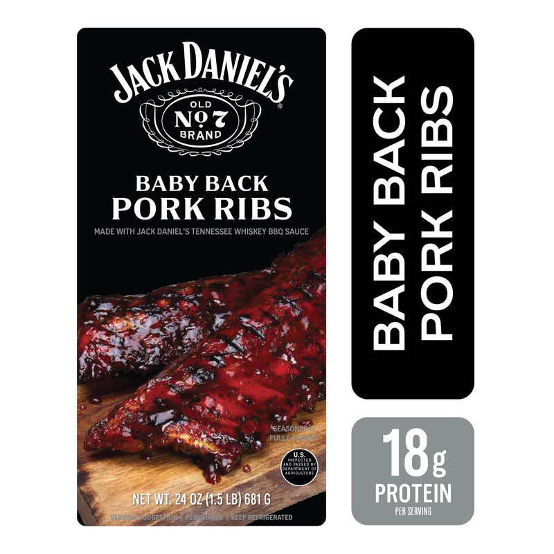 Jack Daniel’s BBQ Baby Back Pork Ribs Refrigerated Entree 1.5 lb — package