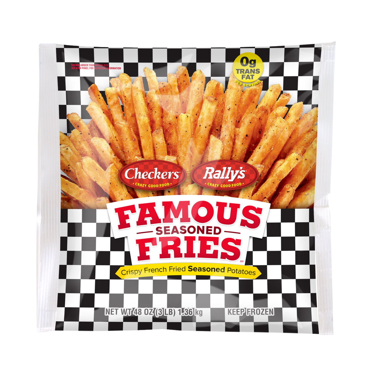 Checkers Frozen Famous Seasoned Fries, 48 oz