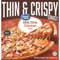 Great Value Thin Crust BBQ Chicken, 18.1 oz (Frozen) — package