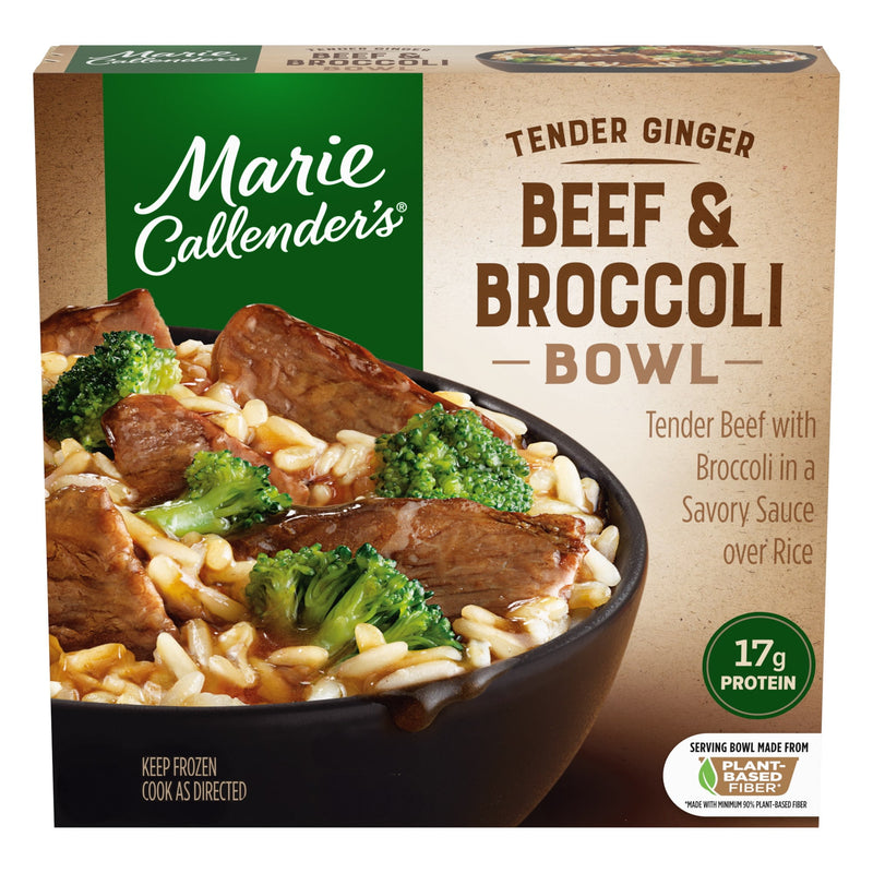 Marie Callender's Tender Ginger Beef & Broccoli, Frozen Meal, 11.8 oz. Bowl — package