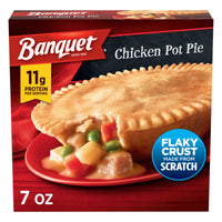 Banquet Chicken Pot Pie, 11g Protein, Frozen Meal, 7 oz. — package