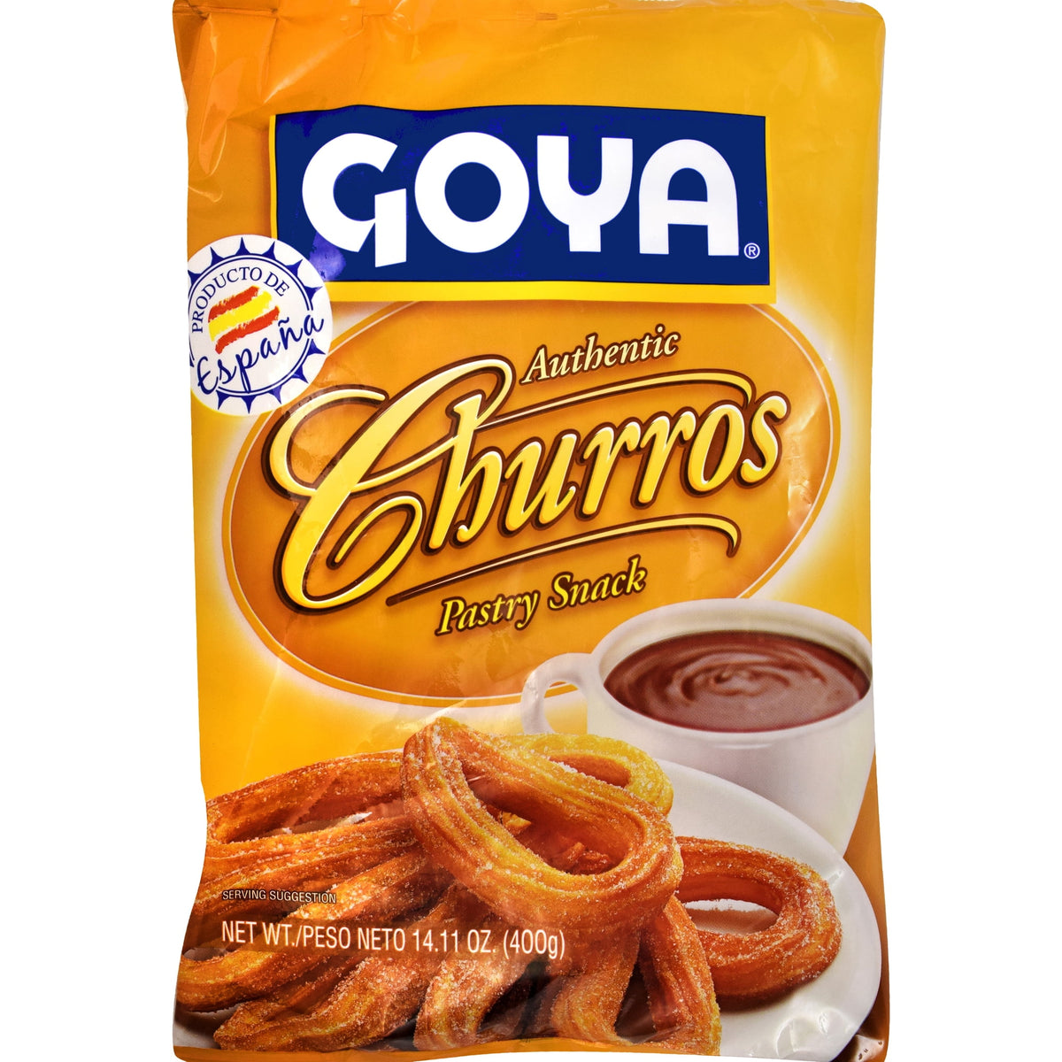 Goya Frozen Authentic Churros Pastry Snacks, 14.11 oz