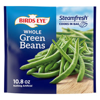 Birds Eye Steamfresh Whole Green Beans, Frozen Vegetables, 10.8 oz. Bag — package