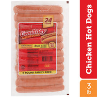 Gwaltney Original Fresh Chicken Hot Dogs Bun Size 3 lb — package