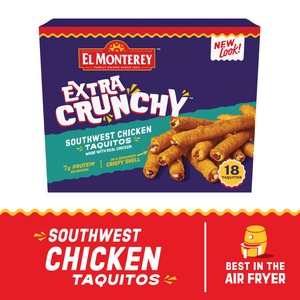 El Monterey Frozen Extra Crunchy Chicken Taquitos Southwest, 20.7 oz, 18 ct