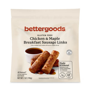 bettergoods Frozen Gluten-Free Chicken and Maple Breakfast Sausage Links, 7 oz