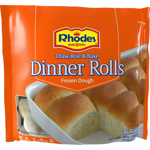 Rhodes Bake-N-Serv Frozen Yeast Dinner Rolls, 3 lbs, 36 ct