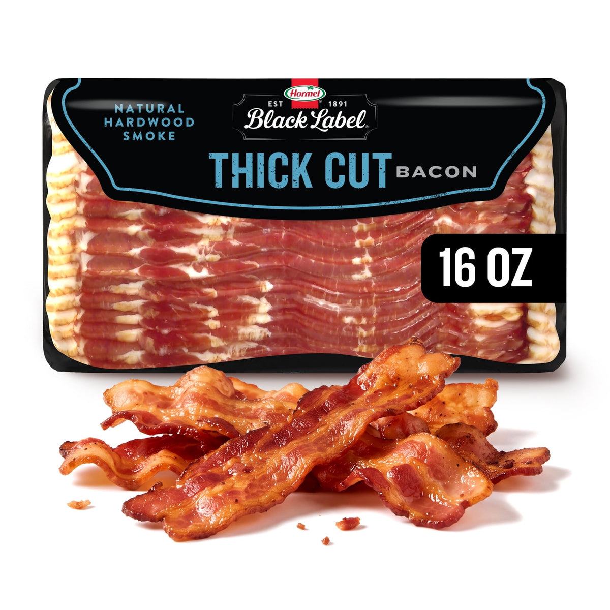 Hormel Refrigerated BLACK LABEL Bacon Thick Cut, 16 oz