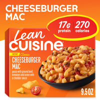 Lean Cuisine Cheeseburger Mac and Cheese, Frozen Meal, 9.5 oz — package