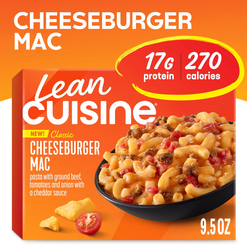 Lean Cuisine Cheeseburger Mac and Cheese, Frozen Meal, 9.5 oz — package