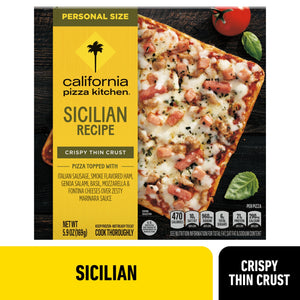 California Pizza Kitchen Frozen Personal Pizza Thin Crust Sicilian Recipe, 5.9 oz