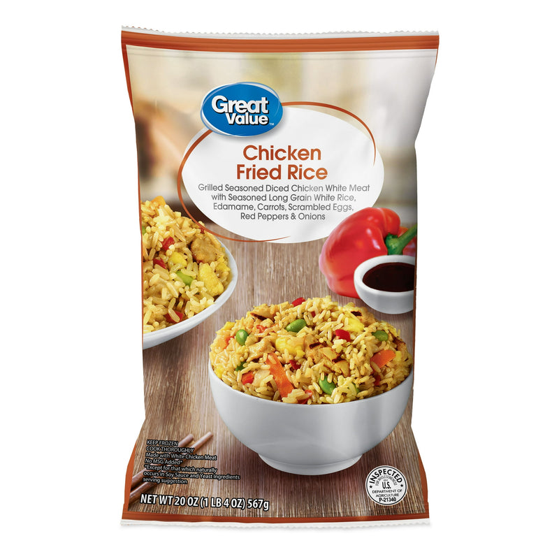 Great Value Chicken Fried Rice, 20 oz (Frozen) — package