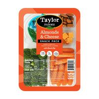 Taylor Farms Almonds & Cheese Refrigerated Snack Pack With Carrots & Broccoli, 6.5 oz tray, Fresh — package